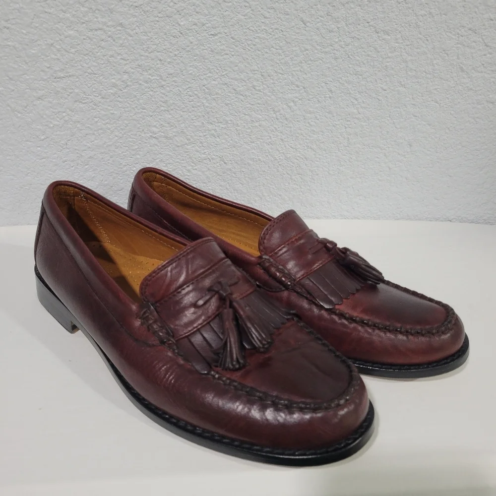 J CREW Camden kiltie tassel loafers in English leather, Sz 8.5